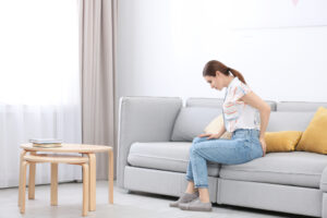 woman with anal fistula.